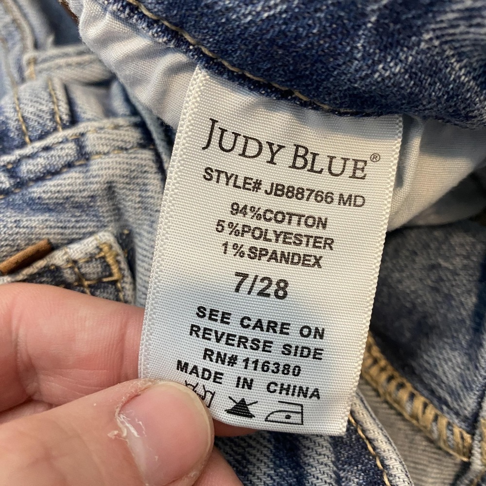 Judy Blue Wide Leg Jeans Womens 7/28 Blue Med Wash High Rise Stretch JB88766MD - Picture 4 of 13
